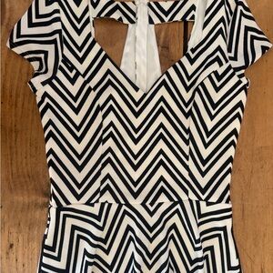 Black and White Just Me Short Dress